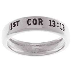 Sterling Silver Faith Love Hope Ring  