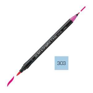  ZIG Art and Graphic Twin Tip Brush Marker Pen 303 Sky Blue 