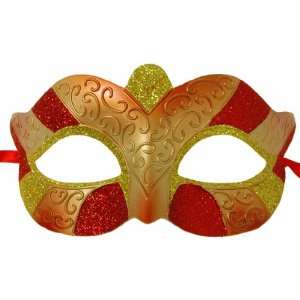  Serious Petite Costume Eye Mask Red/Gold: Toys & Games