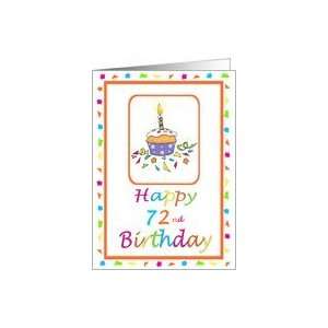   Cupcake Birthday Party Invitation Confetti Border Card: Toys & Games