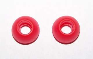 Pair Rubber In Ear Earbud Replacement Covers Caps Tips   Red  
