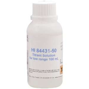   50 Titrant Solution for Low Range Alkalinity Titrator, 100mL Capacity