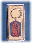 NIB Our Lady of Guadalupe Laser Cut Glass Keychain