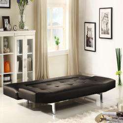 Bento Klic Klac Black Vinyl Futon Sofa Bed  Overstock