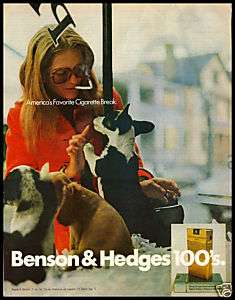 1971 vintgage ad for Benson and Hedges Cigarettes  
