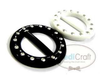 MIX B&W ROUND BELT BUCKLE SILDER SUPPLIES 40MM S0035  