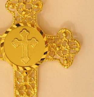 22K SOLID GOLD cross pendant handmade from Thailand#51  