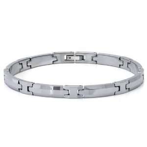  Tungsten Carbide Mens Link Bracelet 7.5 Jewelry