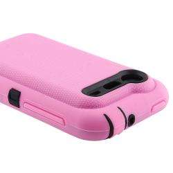Black/ Pink Hybrid Case for HTC Droid Incredible 2  Overstock