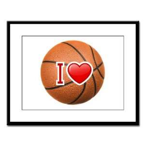  Large Framed Print I Love Basketball: Everything Else
