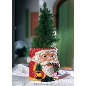  Lighted Santa Claus Holiday Planter 