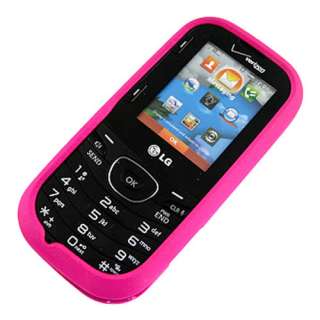   VN251 Verizon Pink Rubberized Hard Case Cover +Screen Protector  