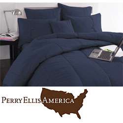 Perry Ellis Chino Navy Comforter  