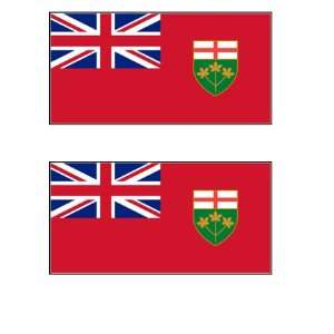  2 Ontario Canada Flag Stickers Decal Bumper Window Laptop Phone 