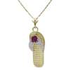 14k solid gold shoe necklace with natural ruby our price $ 189 04