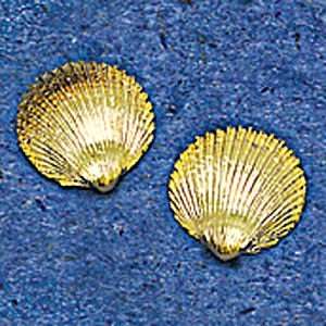 Mark Edwards 14K Gold 11MM Cockle Shell Earring (L&R)  