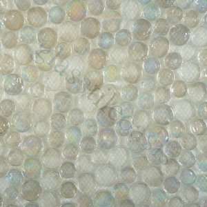   Clear Circles Glossy & Iridescent Glass Tile   14254
