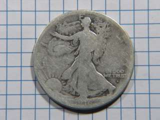 KEY 1916 D Silver Walking Liberty Half Dollar Grades Good  