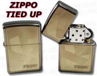 Zippo Lighters Tied Up Logo Black Ice Lighter 24943 NEW  