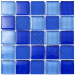 Blue 7/8 x 7/8 Blue Horizon Glass Blends Glossy & Frosted Glass 