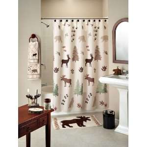  Silhouette Lodge Bath Shower Curtain