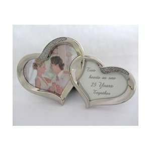   Together Frame   Silver Heart Frame for 25th Wedding Anniversary Gift