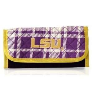 LSU Fighting Tigers Womens/Girls Quilted Wallet:  Sports 