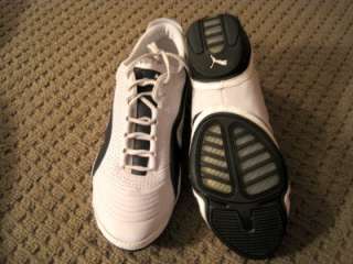 Puma Scattista Lo White & New Navy Shoes USA sz 10  