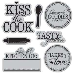  Kiss the Cook   Cling Rubber Stamps Arts, Crafts & Sewing