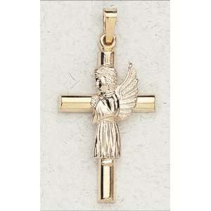  14 Kt Gold Religious Medals   Cross   Guardian Angel   In 