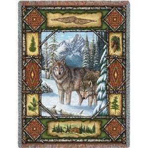  Wolf Lodge Throw   70 x 53 Blanket/Throw