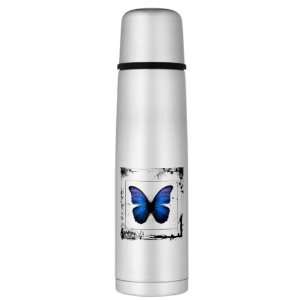  Large Thermos Bottle Blue Butterfly Still Life Everything 