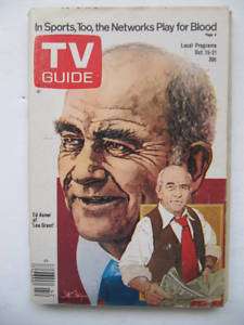 TV Guide Oct. 15 21 1977 Ed Asner Lou Grant  