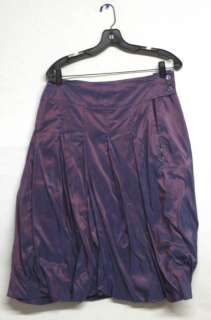 Pauw Amsterdam Purple Pleated Silk Skirt  