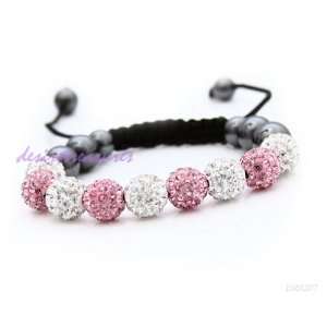   Swarovsky Crystal Bracelet Pink White BR0207 SALE 
