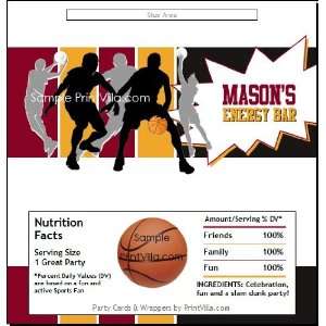    Miami Heat Colored Basketball Candy Bar Wrapper: Home & Kitchen