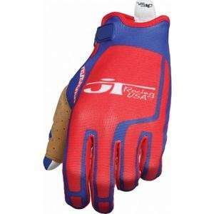   RACING FLEX FEEL PERFORMANCE GLOVES (X SMALL) (BLUE/RED) Automotive