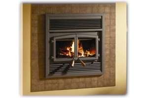   Stratford EPA Zero Clearance Wood Fireplace with black door  