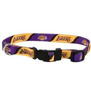  Los Angeles Lakers Adjustable Dog Collar (Small): Pet 