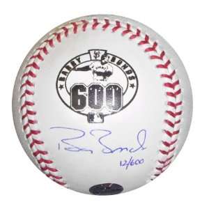  Barry Bonds Autographed 600 Home Run Baseball: Sports 