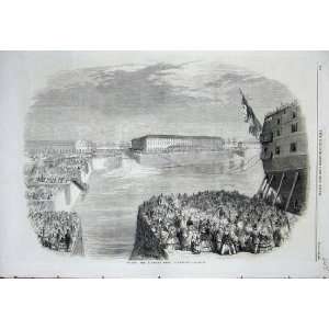   1858 Filling Napoleon Dock Southampton England Ships