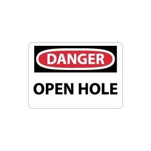  OSHA DANGER Open Hole Safety Sign: Home Improvement