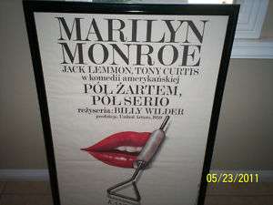 Marilyn Monroe  Signed Original Polish Movie Poster  