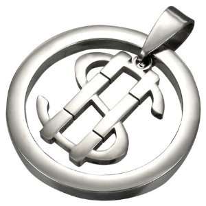 The Stainless Steel Jewellery Shop   Stainless Steel Dollar Pendant 