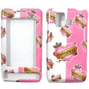  White and Pink with Crown Princess Love Hearts Design Snap 