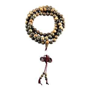Handmade Sandalwood 8mm Elastic Cord 108 Prayer Beads Necklace, Prayer 