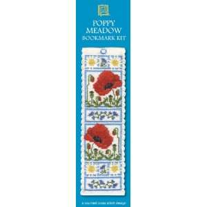   Heritage Poppy Meadow Counted Cross Stitch Bookmark Kit Toys & Games