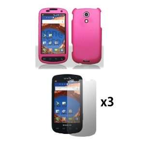  Samsung Epic 4G Combo Pack   Hot Pink Rubberized Case and 