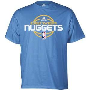 adidas Denver Nuggets Light Blue Team Issue T shirt:  