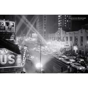 Hollywood Boulevard Los Angeles Cityscape Scenic Poster 24 x 36 inches 